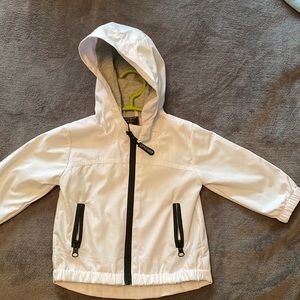 White Little Bipsy baby windbreaker , size 3-6 months.